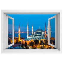 Vinilos ventanas 3d mezquita azul estambul